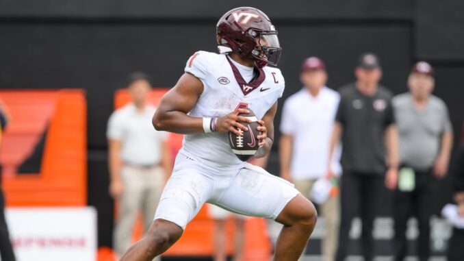 SAD NEWS' HE'S GONE: Virginia Tech Hokies Quarterback Kyron Drones is gone....