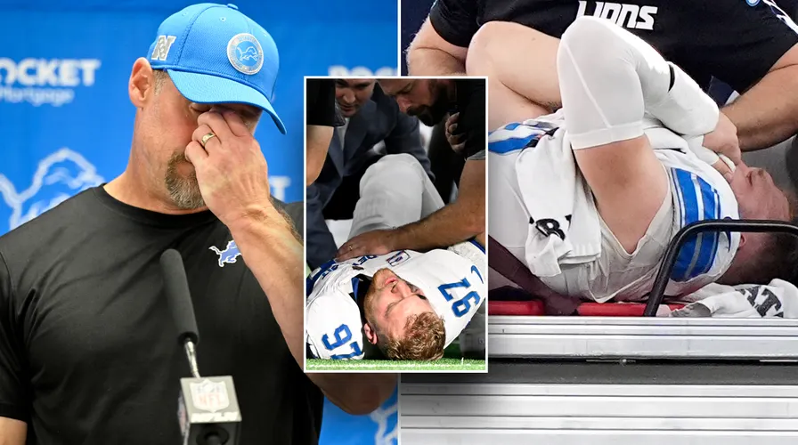 Breaking news: Lions head coach Dan Campbell said Hutchinson underwent immediate surgery in Dallas Sunday and would not travel back to Detroit with the team